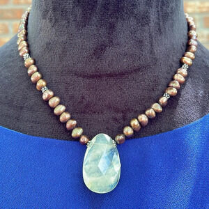 Sterling Silver Fresh Water Pear Necklace